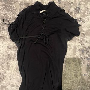 Free people ribbed mock neck short sleeve shirt